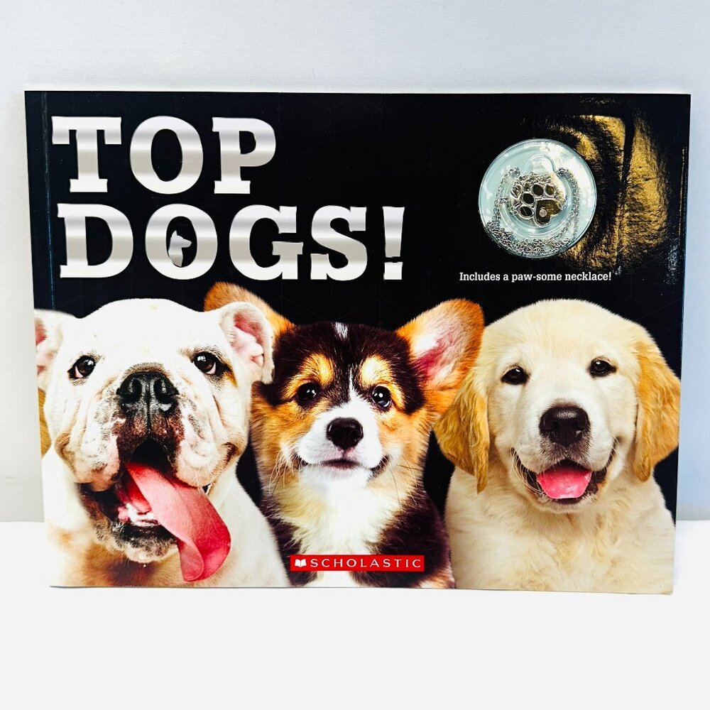 Top Dogs! By C.J. McDonald Paperback Book with Paw Necklace BRAND NEW